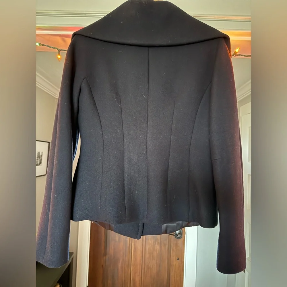 MaxMara Women's dark Navy Pea Coat - Picture 2 of 8